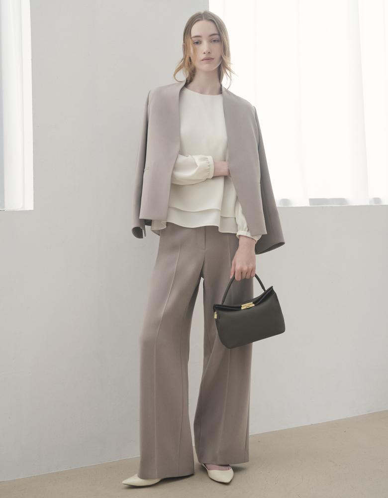 【theory luxe】セオリー パンツスーツ ワイドパンツ ノーカラー theory luxe（セオリーリュクス）｜ Theory luxe（セオリーリュクス